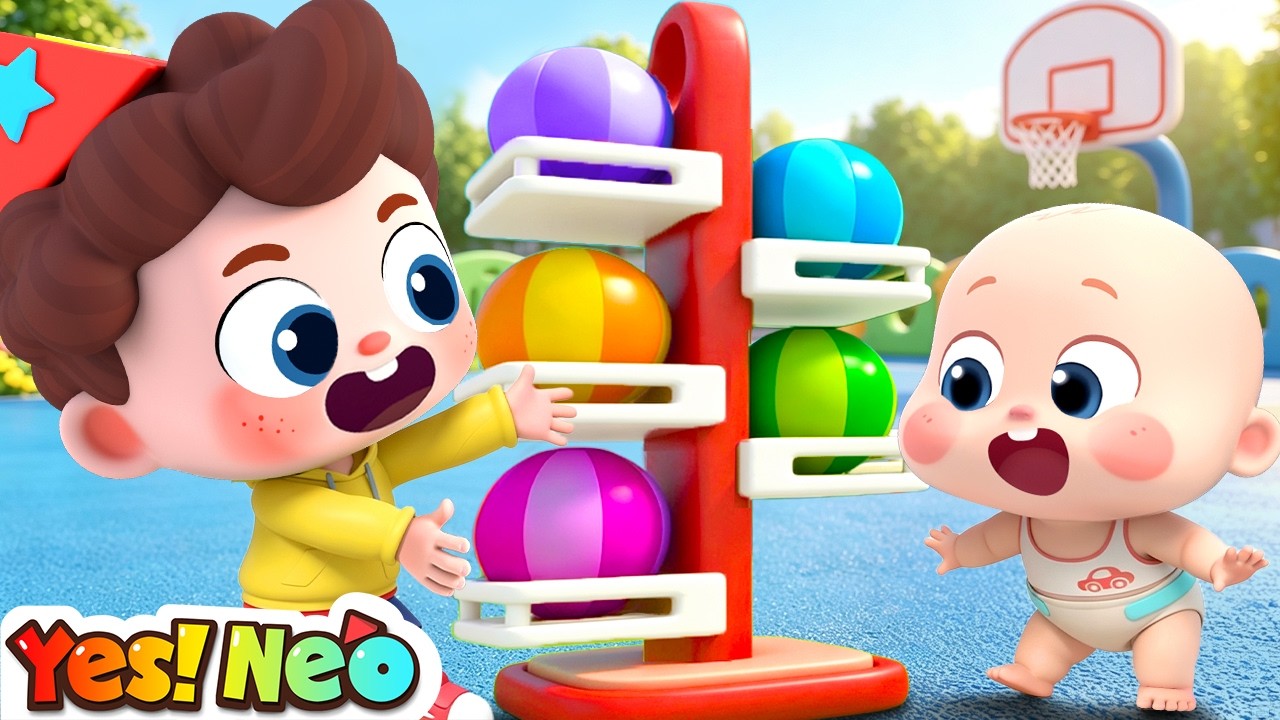 Baby Plays with Colorful Balls | Good Habits Song | Nursery Rhymes & Kids Songs | Yes! Neo
