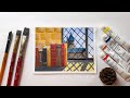 Hogwarts Classroom View #60 / Acrylic Painting for Beginners / Step by Step / Harry Potter