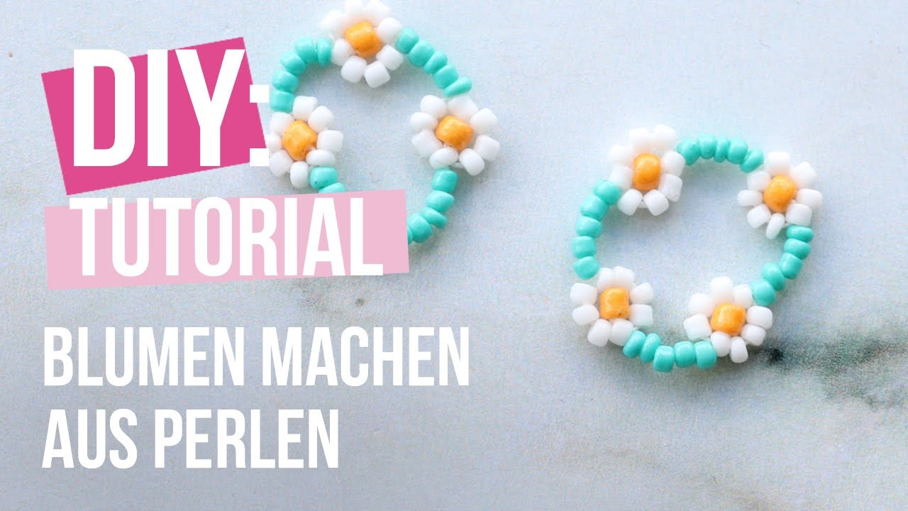 DIY Tutorial - Wie man eine Blume aus Perlen macht ♡ DIY - YouTube