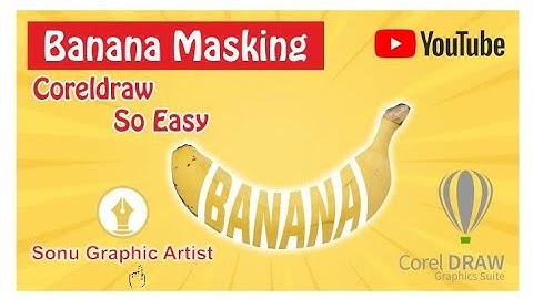 Banana Masking in Corel draw #coreldraw #shorts #tutorial #tips #banana