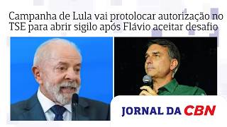 Lula's campaign to file authorization with the TSE to waive bank and phone secrecy after Flávio a...