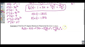 Section 10-11 Video 2- Finding Taylor Polynomial Approximations of Functions