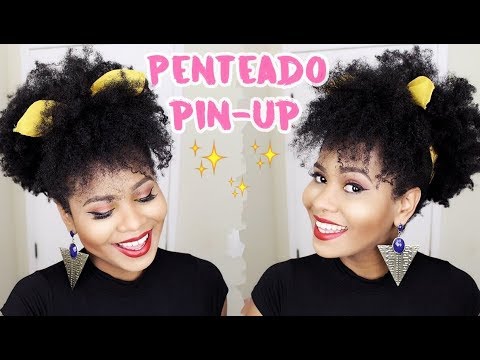 Penteado estiloso com bandana - Pin-up crespa e cacheada | Eva Lima -  thptnganamst.edu.vn