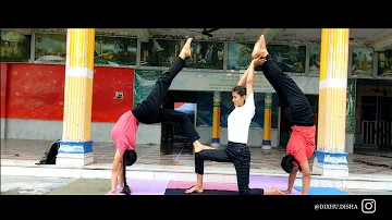 Rhythmic yoga | International yoga day 21 june | 3 people | Tum Prem ho tum preet ho |