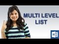 How to create a Multi-Level List in MS Word || Chapter 7 | Video 4