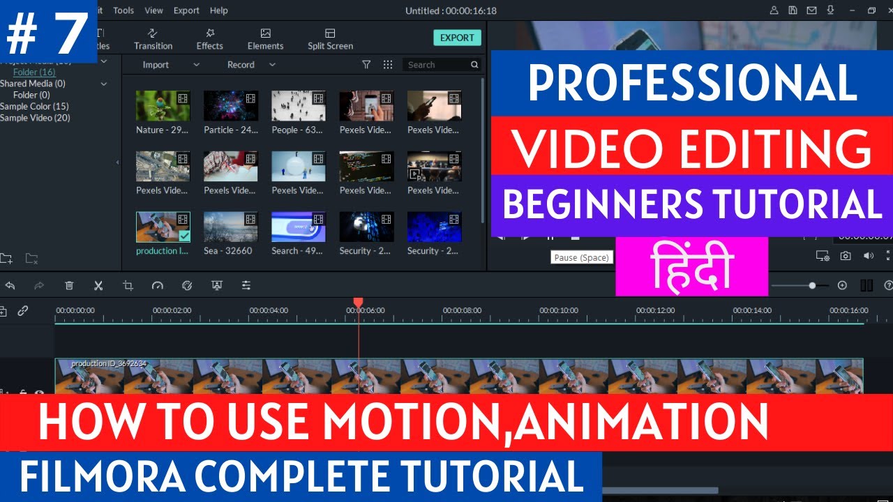 #7 Filmora 9 Tutorial in Hindi | Learn Advanced Filmora Tutorial || How ...