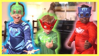 PJ Masks Im Echten Leben | Catboy Rettet Die Gestohlenen Süßigkeiten! | Halloween Pyjamahelden