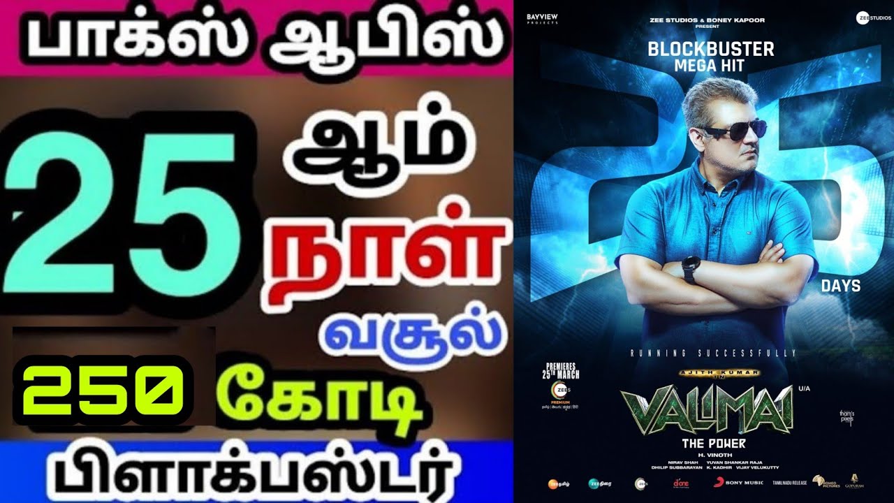 வலிமை படத்தின் 25 ஆம் நாள் வசூல் | Valimai Movie 25th Day Box Office Collection -Hit or Flop - Ajith