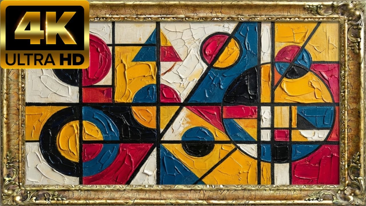 Frame TV Art | The Bauhaus Meridian | 4K Geometric Oil Painting Art Mode