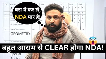 Important NDA Math Chapter-wise Analysis😱 Clear NDA Paper In Short Period Of Time - Learn With Sumit