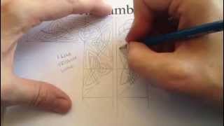 How to Draw Celtic Patterns 83 - Making a Corner with a single line. Part 2of4