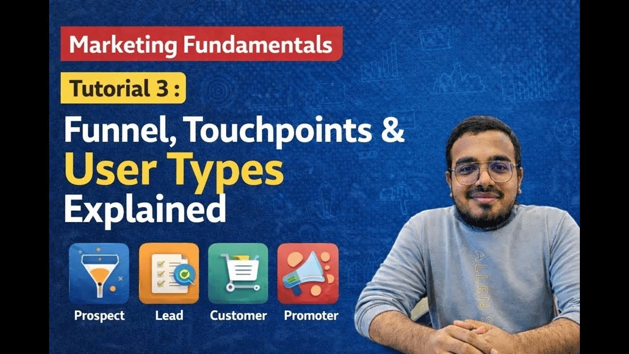 Marketing Funnel Explained   Touchpoints & User Types    Marketing Fundamentals – Tutorial 3
