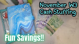 November W3 Saving Challenge Weekly Allocation