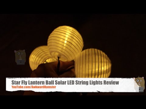 Star Fly Lantern Ball Solar Led String Lights Review Youtube