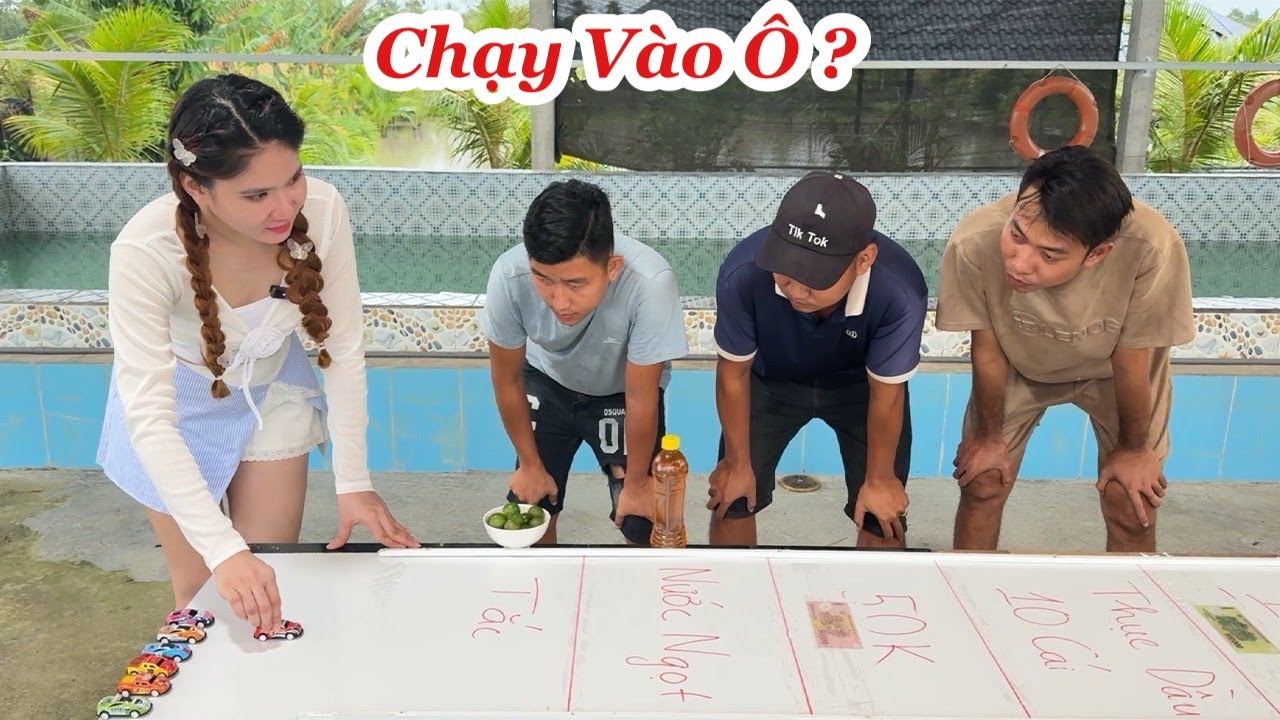 Thử Thách Đua Xe Chạy Vào Ô Nhận Thưởng Và Và Cái Kết Thật Bất Ngờ