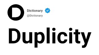 Duplicity Meaning In English