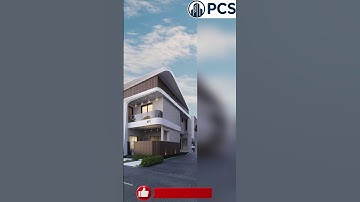 Smart Duplex | Best House Elevation Architectural View in AutoCAD + SketchUp #shorts