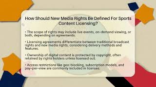 How Should New Media Rights Be Defined For Sports Content Licensing?