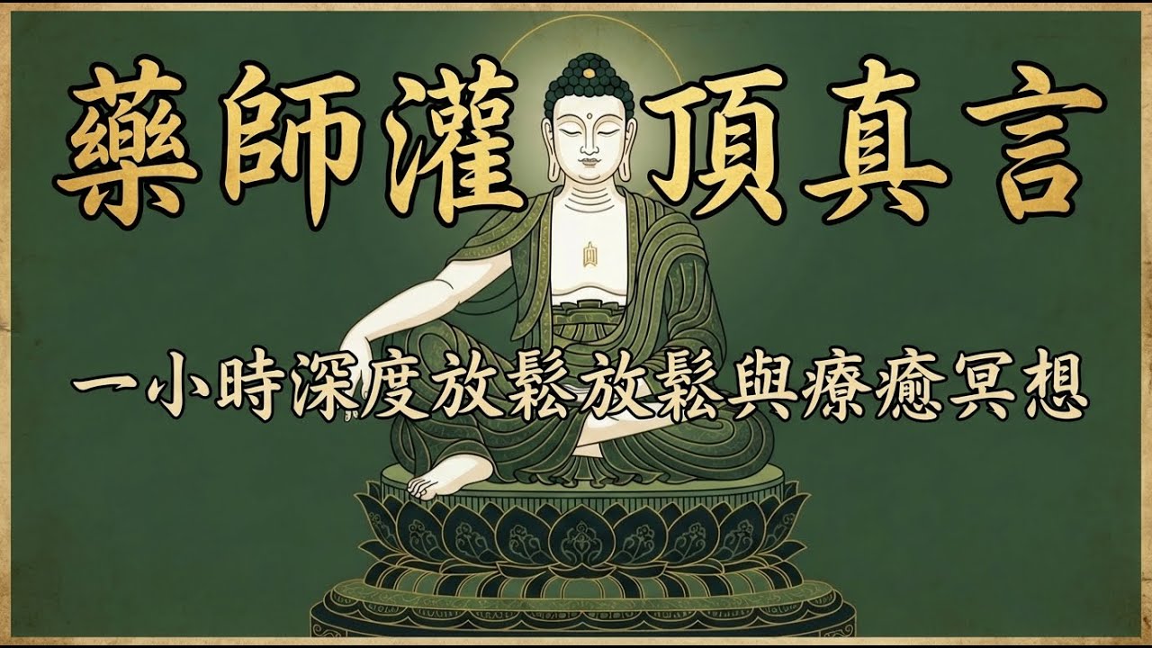 【藥師佛心咒】強力療癒 消除病苦 身心安康 1小時 Medicine Buddha Mantra: Deep Healing, Relief from Suffering & Inner Peace