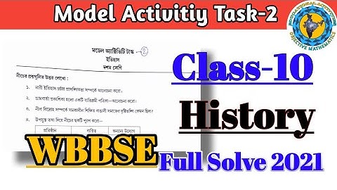 Class-10 History(ইতিহাস)Model Activity Task part-2 Full Solve WBBSE Educational Activities Bengali