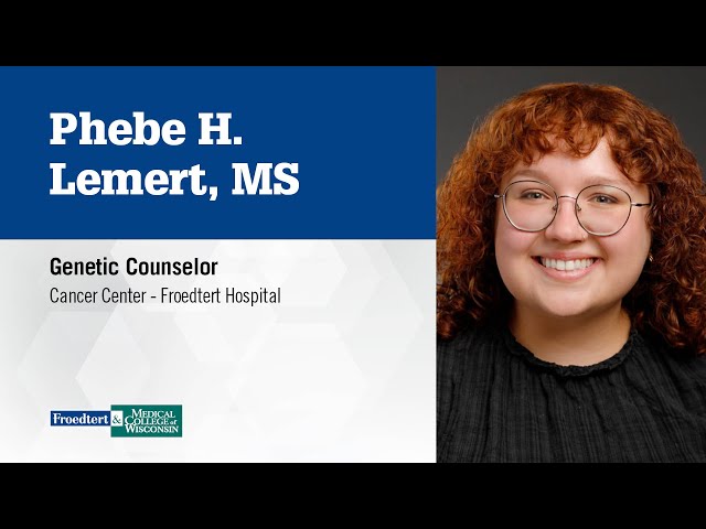 Watch Phebe H. Lemert, genetic counselor on YouTube.