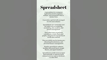 What is Spreadsheet | Computer basic knowledge #theory #ytshorts #yt