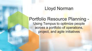 How to Use Tempus Resource for Portfolio Resource Planning