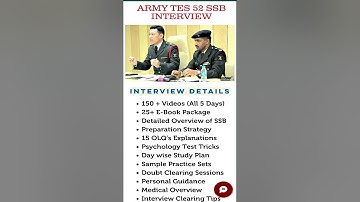 Army TES 52 SSB Interview Preparation Best Books, Videos & Strategy |  #army #ssbtests #armytes