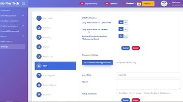 Setting up the clinic account : Getting Started : Physiotherapy Clinic Management Software