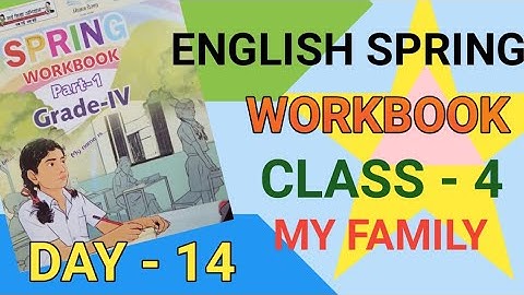 UP BOARD CLASS - 4th || ENGLISH SPRING WORKBOOK || DAY - 14 || MY FAMILY