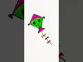 How to Draw a Cute Kite 🪁 | Easy & Simple Drawing for Kids #kitedrawing #drawingforkids #ytshorts