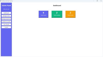 Exam Management System in Python + MySQL 🔥 Tkinter GUI Project Demo