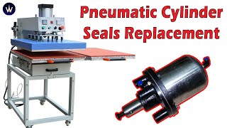 pneumatic cylinder repair | air cylinder repair | heat press machine repair | urdu | hindi | DIY