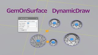 Rhino7 Plugin for Jewelry | JTGemOnSurface Dynamic Draw