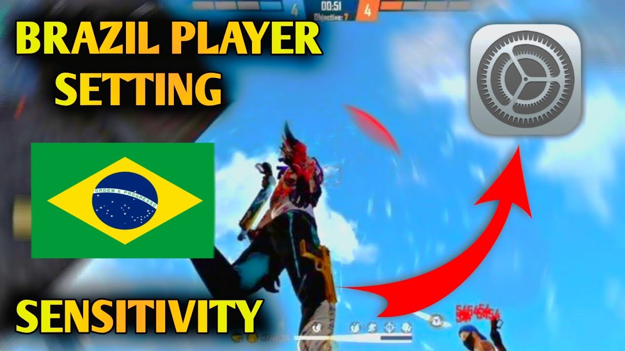 Brazil Player Sensitivity Gameplay setting ⚙️||Normal Player Vs Pro ...