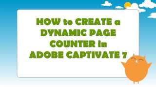 Create a Dynamic Page Counter in Adobe Captivate 7