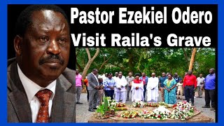 Pastor Ezekiel Visits Raila’s Grave to Pay His Last Respects