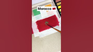 Draw Morocco 🇲🇦 Flag #morocco #flags #shorts