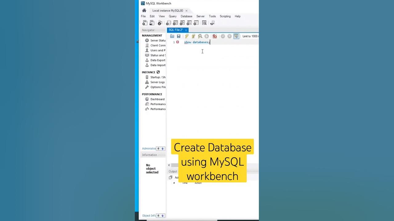 Create Database using MySQL workbench #viralvideo #shortsfeed # ...