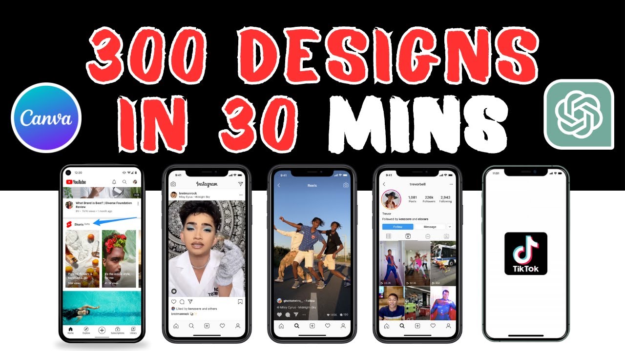 How to Bulk Create Social Media Posts With ChatGPT and Canva - 300 Designs In Less Than 30 Minutes