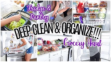 PANTRY & FRIDGE ORGANIZATION | WALMART GROCERY HAUL | *SUPER* SATISFYING DEEP CLEAN WITH ME 2021