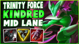 Dominate Mid Lane With Trinity Force Kindred! Season 11 Kindred Mid Is Amazing! - League Of Legends