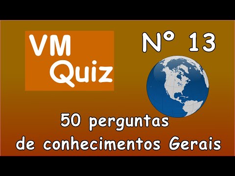 QUIZ CONHECIMENTOS GERAIS I PERGUNTAS E RESPOSTAS I PARTE 13 