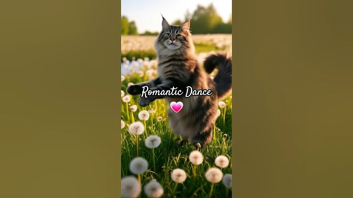 Watch the video about 💕Maine Coon Dancing in a Dandelion Field by the River #petnado#funnypet