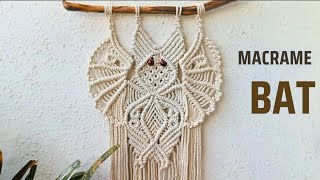 Macrame bat wallhanging tutorial 🦇 || Macrame Halloween bat #trending #viral