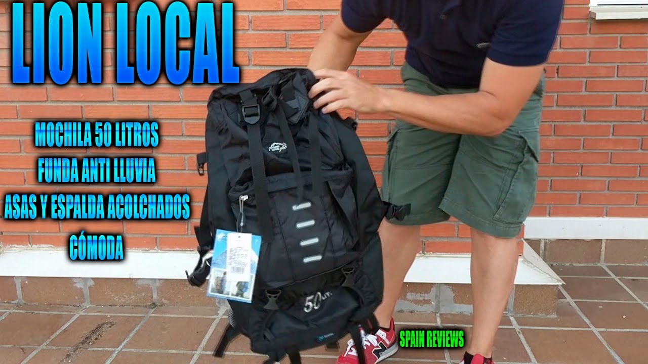 Lion Local mochila de 50 litros de capacidad impermeable 