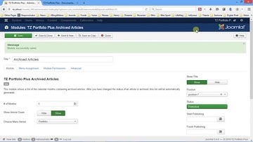 How to Create Module TZ Portfolio Plus Archived Articles