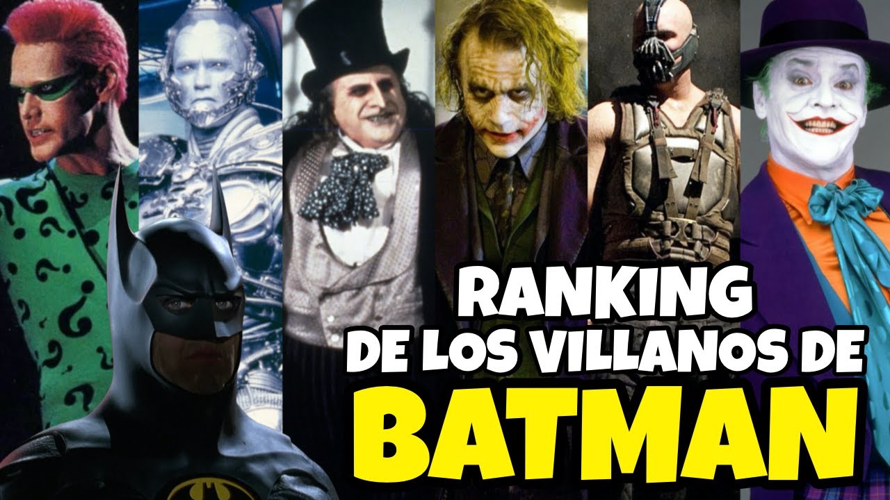 TIER LIST de todos los VILLANOS DE BATMAN en el cine - YouTube