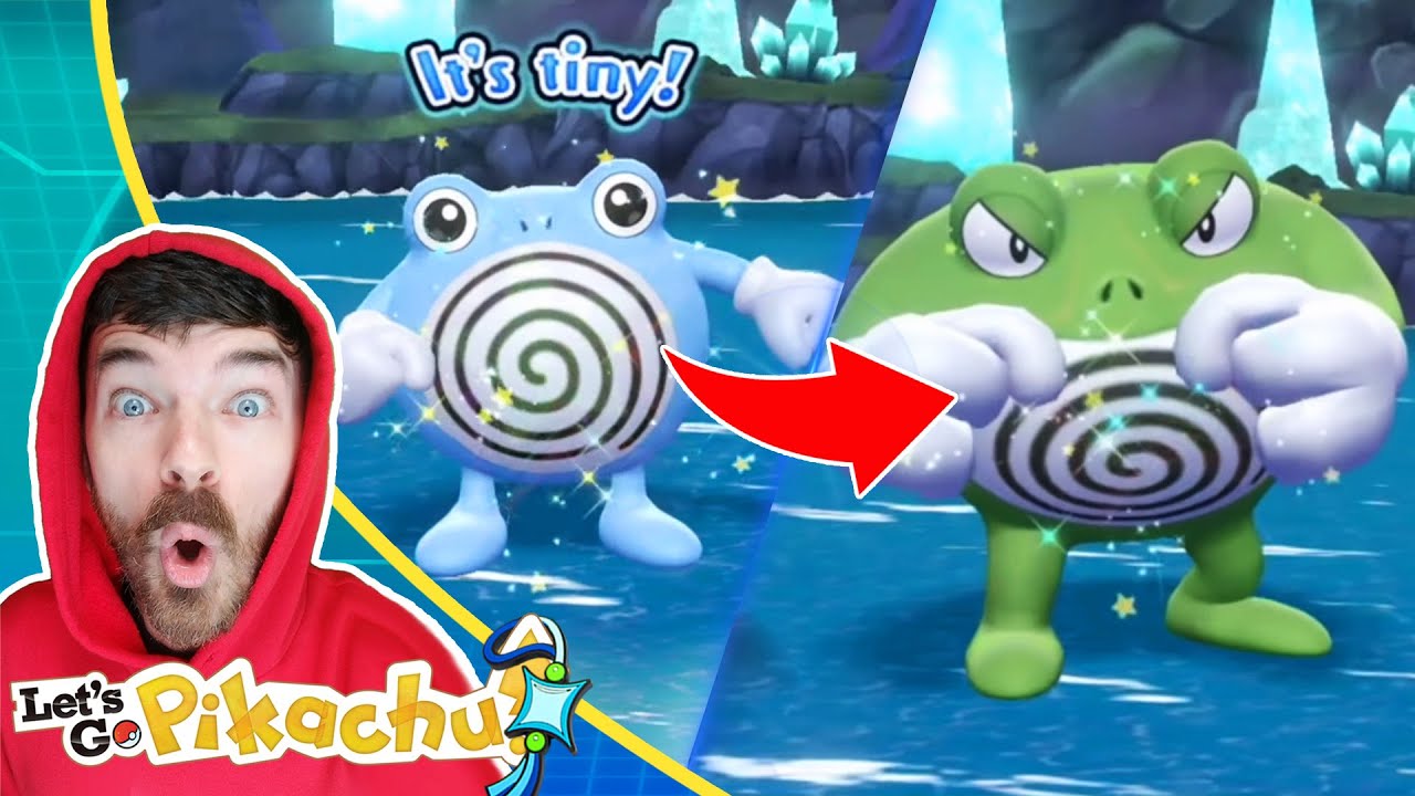 Shiny Poliwag, Shiny Poliwhirl & Shiny Poliwrath | Pokemon Let's Go Pikachu Extreme Shiny Living Dex