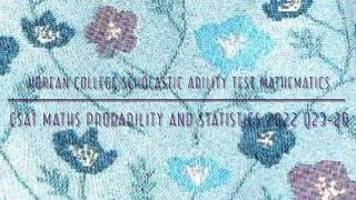 CSAT Maths Probability and Statistics 2022 Q23-28